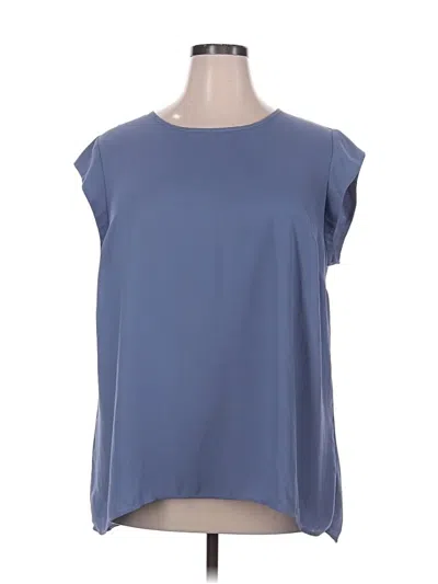 Pre-owned Dr2 Short Sleeve Top Blue Boatneck Tops