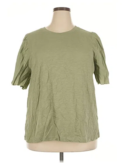 Pre-owned Dr2 Short Sleeve Top Green Crew Neck Tops
