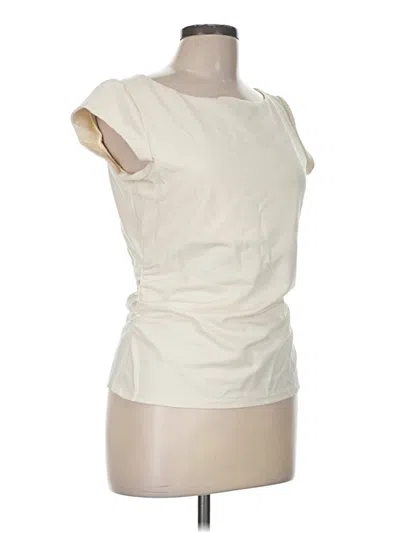 Pre-owned Dr2 Short Sleeve Top Ivory Boatneck Tops