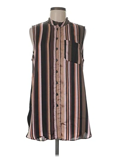 Pre-owned Dr2 Sleeveless Blouse In Brown