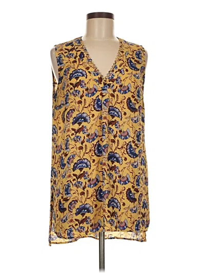 Pre-owned Dr2 Sleeveless Blouse In Gold