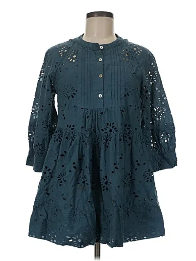 Pre-owned Dra Casual Dress In Teal
