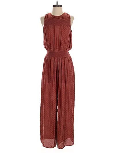 Pre-owned Dra Jumpsuit In Burgundy