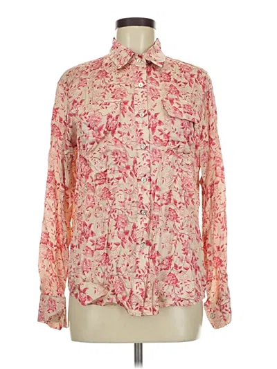 Pre-owned Dra Long Sleeve Blouse In Pink