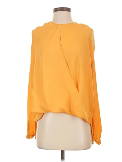 Pre-owned Dra Long Sleeve Blouse In Yellow