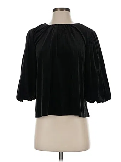 Pre-owned Dra Los Angeles 3/4 Sleeve Blouse In Black