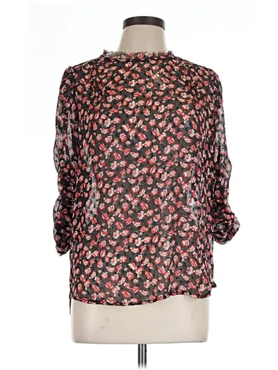 Pre-owned Dra Los Angeles 3/4 Sleeve Blouse In Black