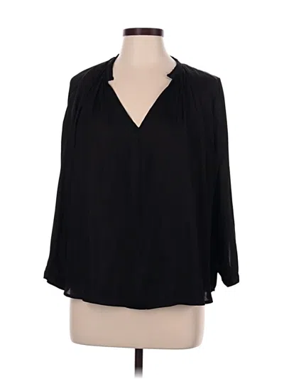 Pre-owned Dra Los Angeles 3/4 Sleeve Blouse In Black