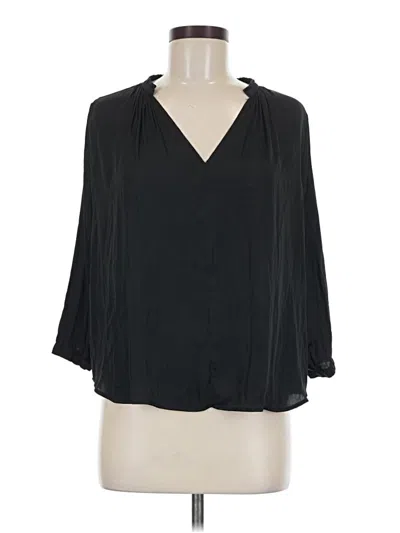 Pre-owned Dra Los Angeles 3/4 Sleeve Blouse In Black