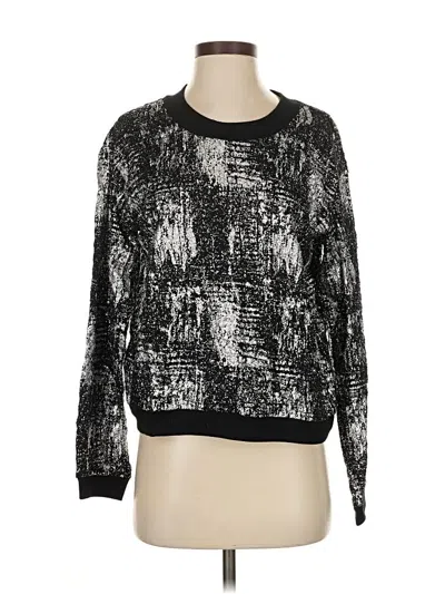 Pre-owned Dra Los Angeles Long Sleeve Top Black Crew Neck Tops