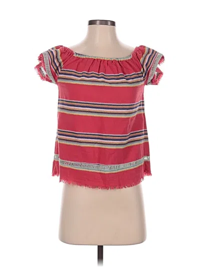 Pre-owned Dra Tube Top Red Strapless Neckline Tops