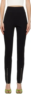 Drae Black Zip Cuff Trousers In Black