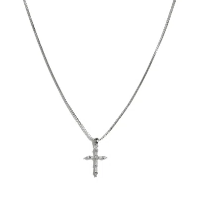 Drae Collection Women's Angelica Cross Necklace Silver
