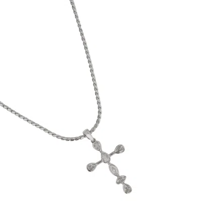 Drae Collection Women's Celestial Cross Necklace Silver