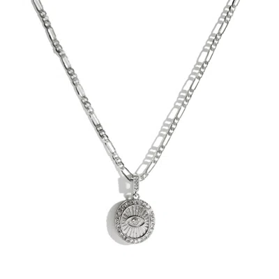 Drae Collection Women's Evil Eye Necklace Silver In Metallic
