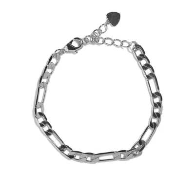 Drae Collection Women's Figaro Bracelet Silver