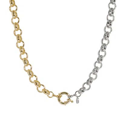 Drae Collection Women's Gold / Silver Maximalist Rolo Necklace Mix Metal In Multi