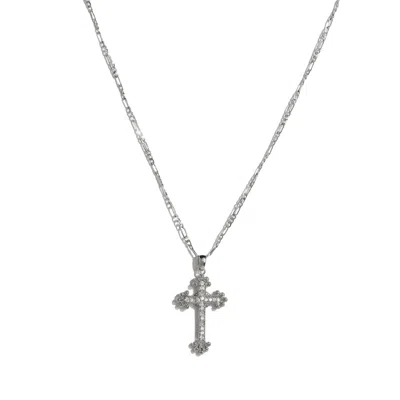Drae Collection Women's Goth Cross Necklace Silver