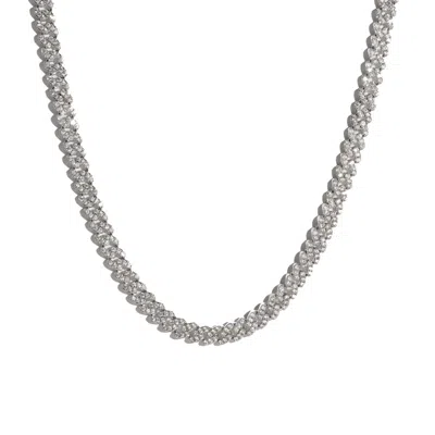 Drae Collection Women's Grey Thin Havana Necklace Silver In Gray