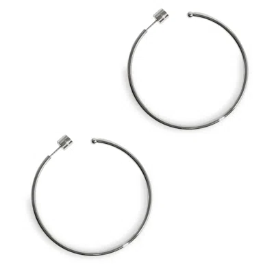 Drae Collection Women's Hazel Hoops Large Silver