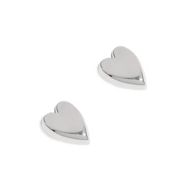 Drae Collection Women's Heart Studs Silver