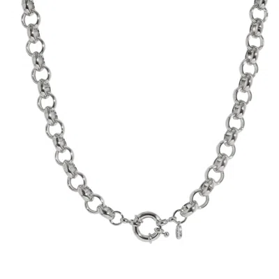 Drae Collection Women's Maximalist Rolo Necklace Silver