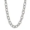 Drae Collection Women's Oval Link Necklace Silver
