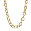 Drae Collection Women's Oval Link Pavé Necklace Gold