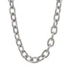 Drae Collection Women's Oval Link Pavé Necklace Silver