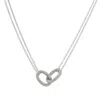 Drae Collection Women's Oval Link Pavé Pendant Silver In Silver