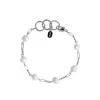 Drae Collection Women's Paperclips & Pearls Bracelet Silver In Silver