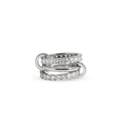 Drae Collection Women's Quintuplet Ring Silver In Silver