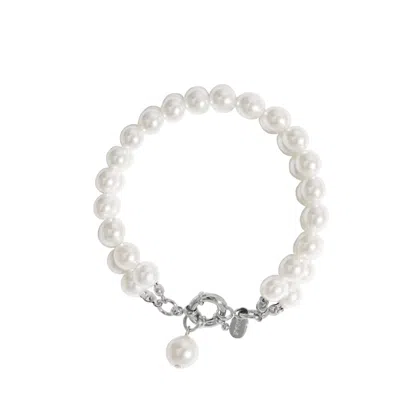 Drae Collection Women's Renaissance Pearls Bracelet Silver