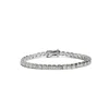 Drae Collection Women's Squared Bezel Tennis Bracelet Silver In Silver