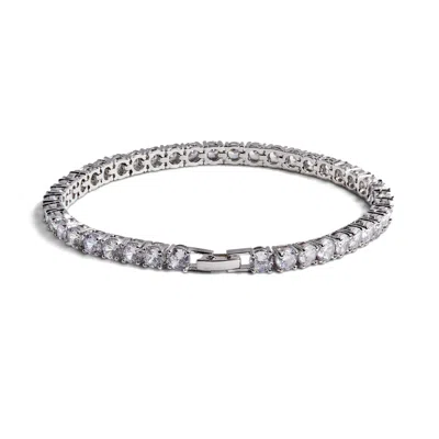 Drae Collection Women's Tennis Anklet Silver