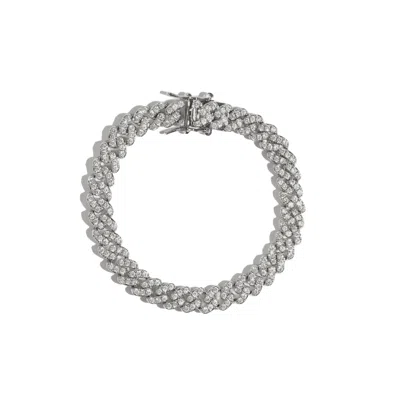 Drae Collection Women's Thin Havana Bracelet Silver