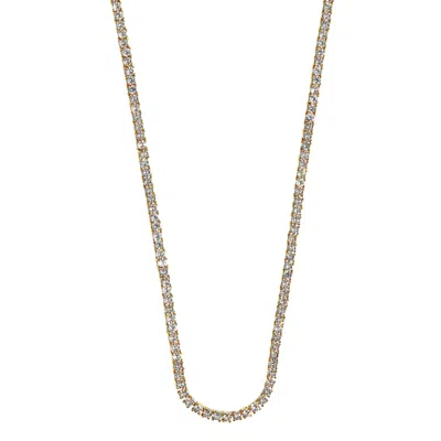 Drae Collection Women's Thin Tennis Necklace 3mm Gold