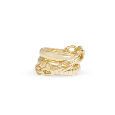 Drae Collection Women's Triplet Ring Gold