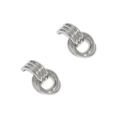 Drae Collection Women's Twist Studs Silver