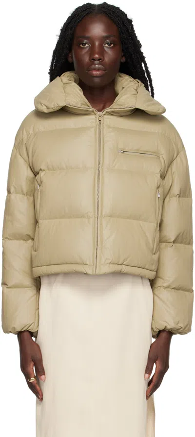 Drae Khaki Cropped Down Jacket