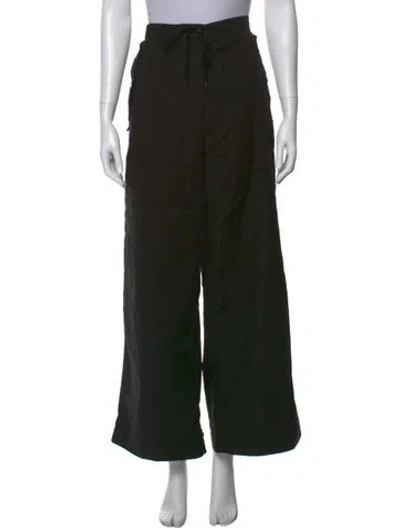 Pre-owned Drae Linen Wide Leg Pants In Black