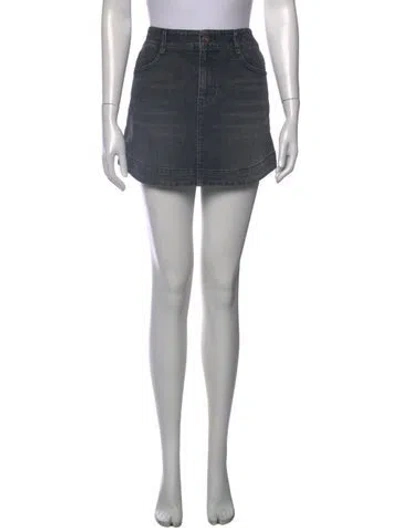Pre-owned Drae Mini Skirt In Gray