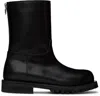 Drae Ssense Exclusive Black Shearling Boots In Black