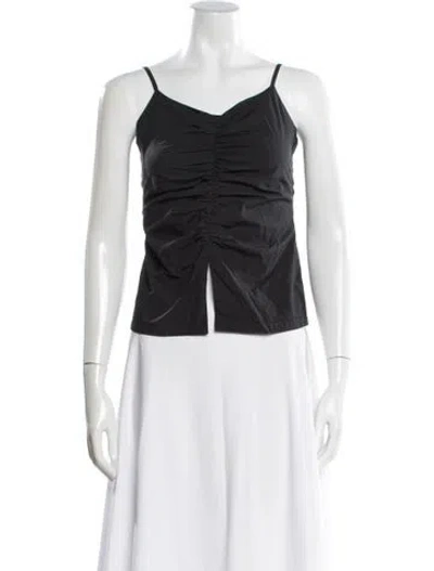 Pre-owned Drae V-neck Sleeveless Top In Black