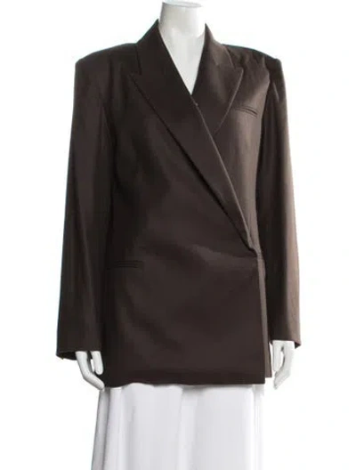 Pre-owned Drae Wool Coat In Brown