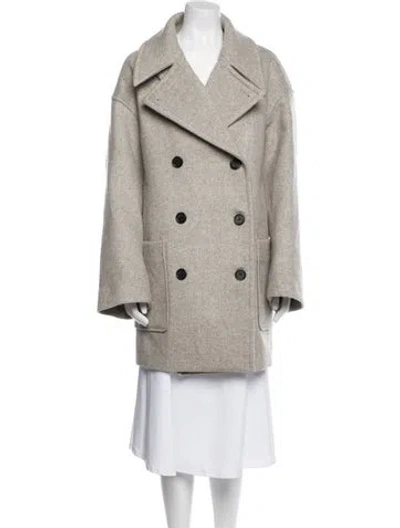 Pre-owned Drae Wool Peacoat In Neutral