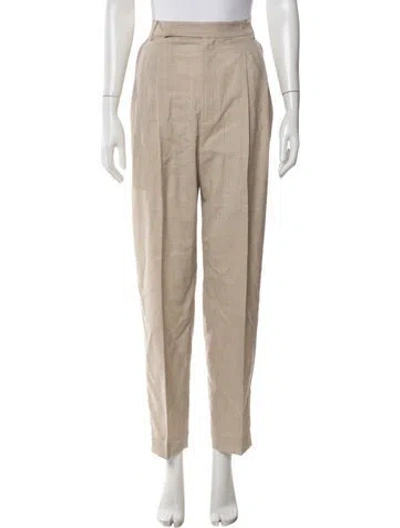 Pre-owned Drae Wool Straight Leg Pants In Neutrals