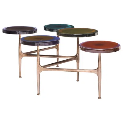 Pre-owned Draga & Aurel 5 Tops Agatha Coffee Table By  In Gold