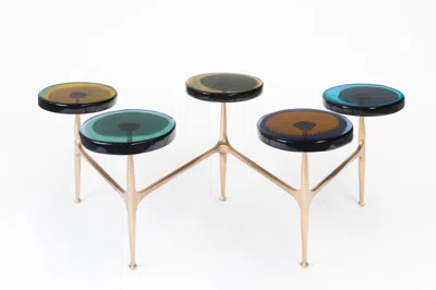 Pre-owned Draga & Aurel Agatha Coffee Table 5 By  Resin And Bronze, 21st Century In Gold