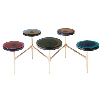 Pre-owned Draga & Aurel Agatha Coffee Table 5 By  Resin And Bronze, 21st Century In Gold
